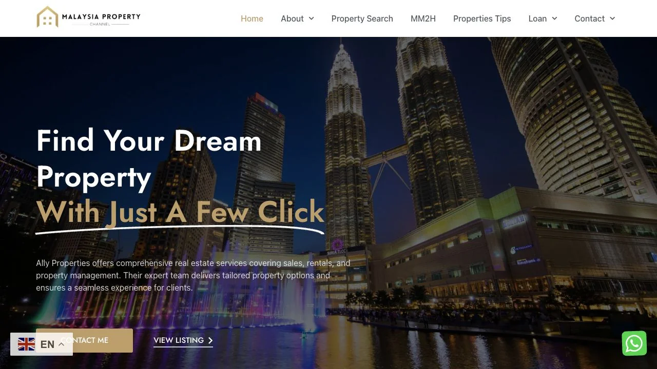 Ally Properties website design