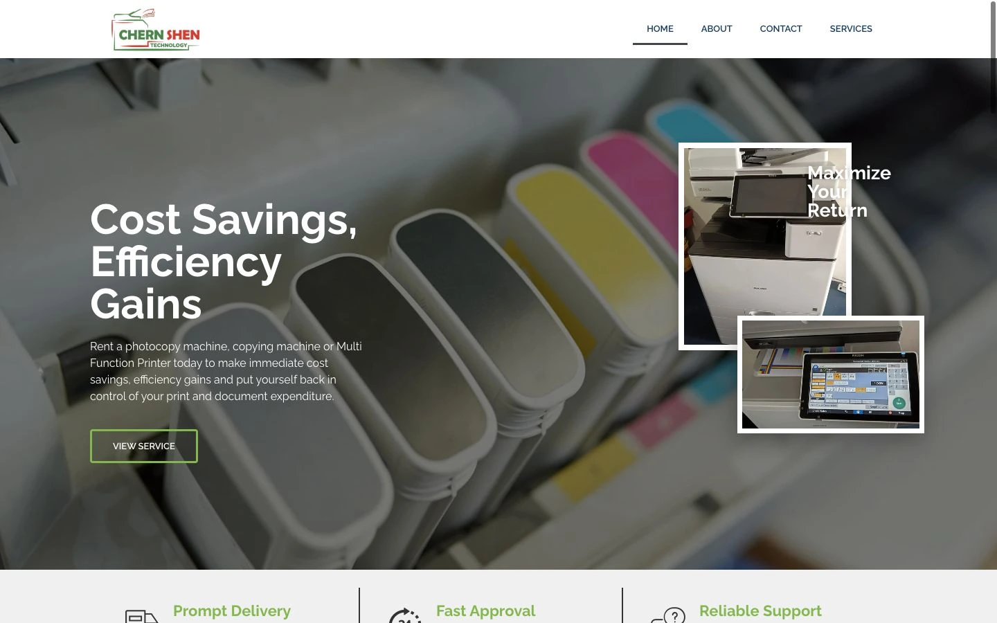 Chern Shen Technology website design