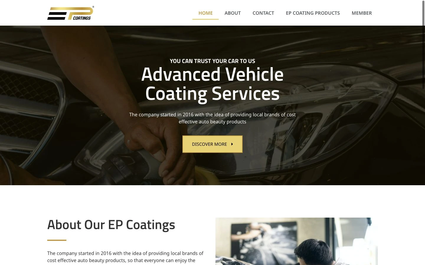 EP Coating website design