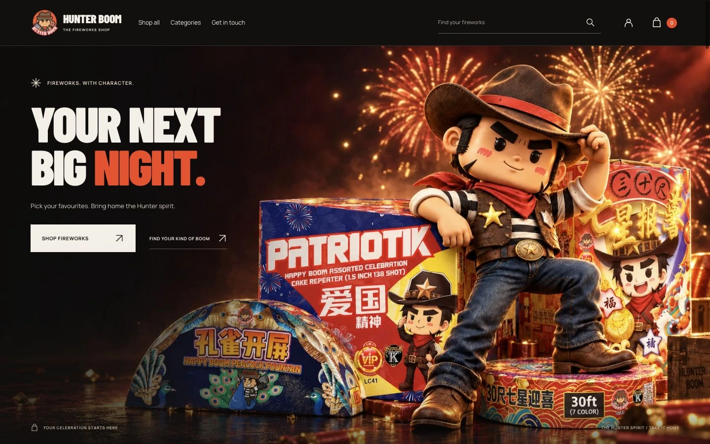 Hunter Boom Shop website design