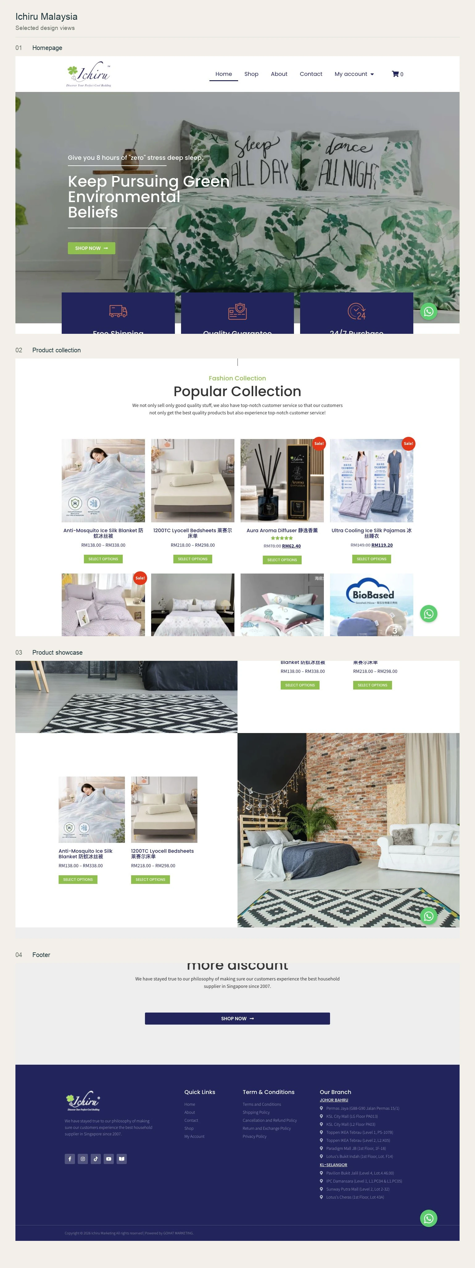 Ichiru Malaysia website design