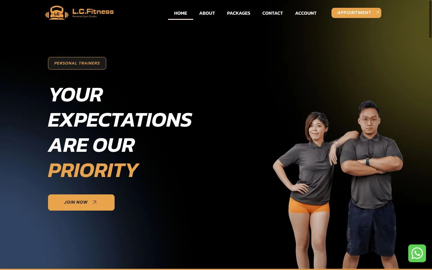 LC Fitness website design