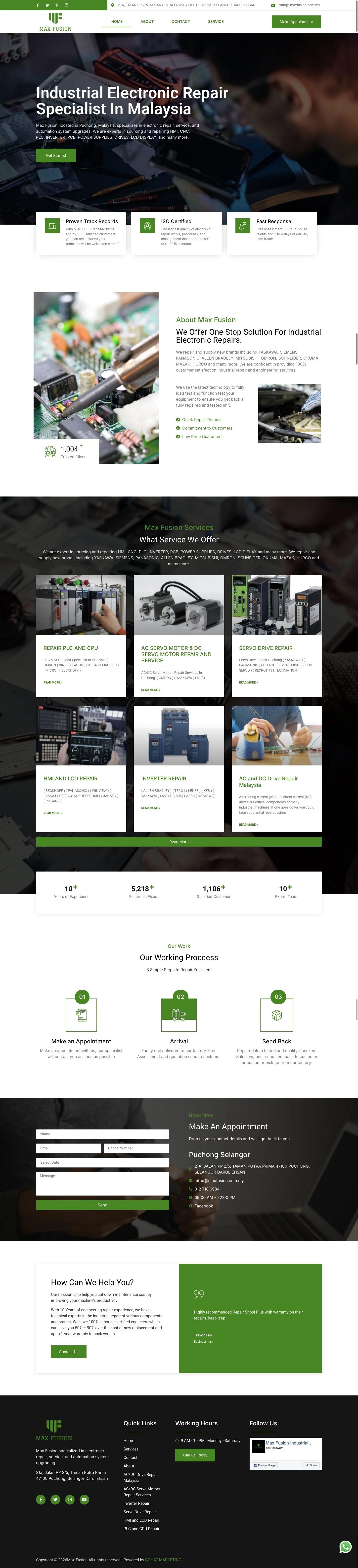 Maxfusion website design