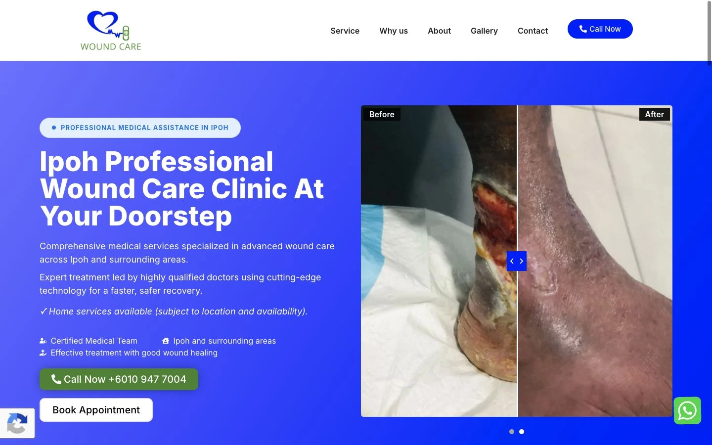 Mediwave Wound Care website design