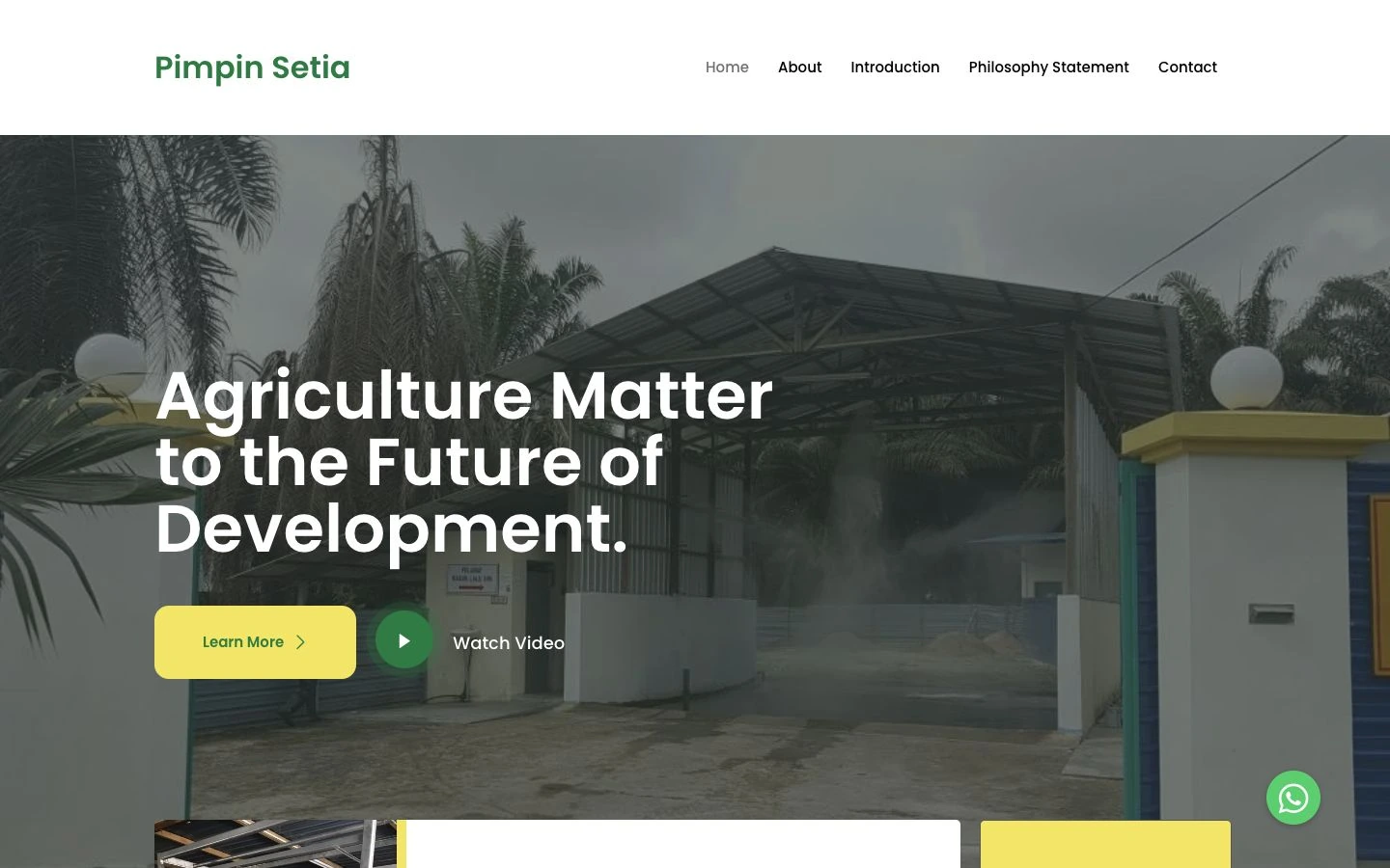 Pimpin Farm website design