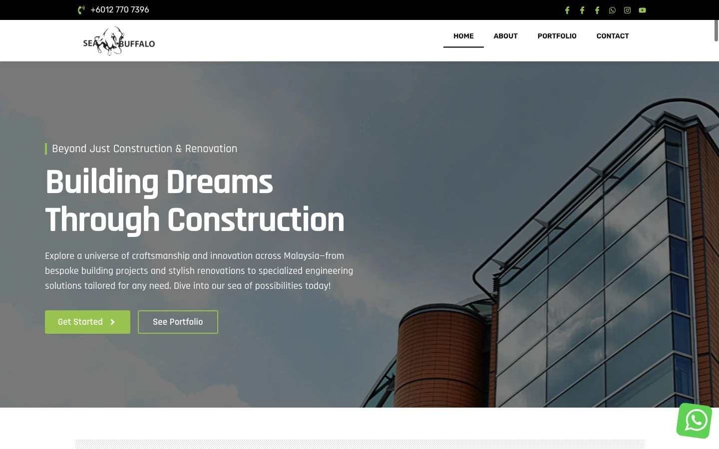 Sea Buffalo website design