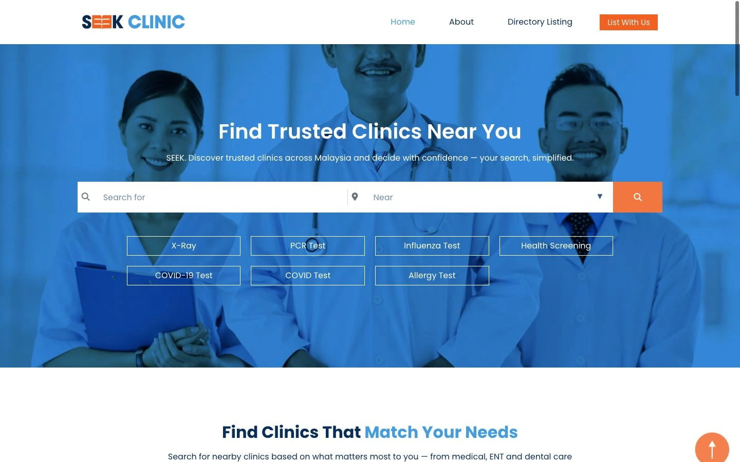 Seek Clinic website design