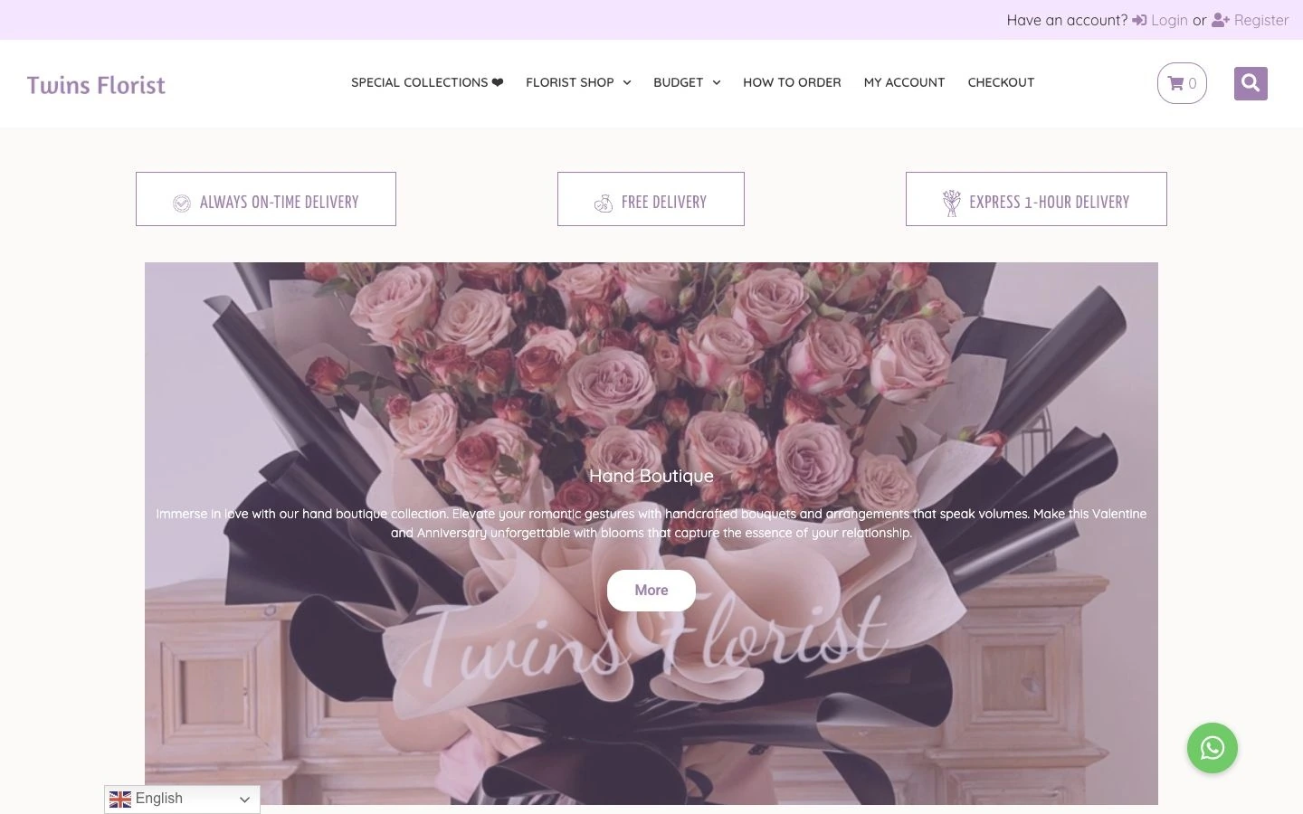 Twins Florist website design