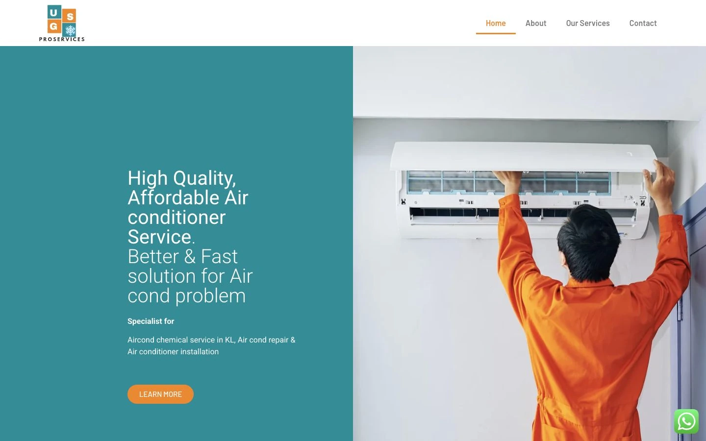 USG Pro Services website design
