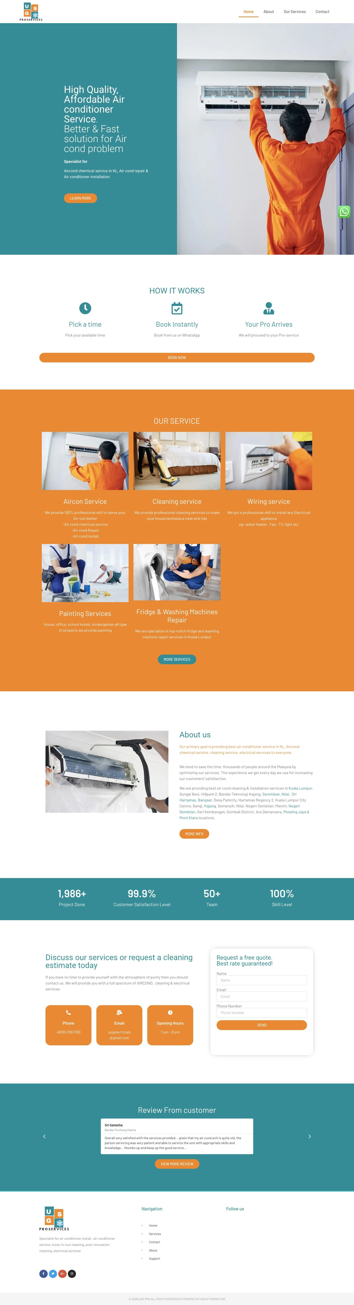 USG Pro Services website design